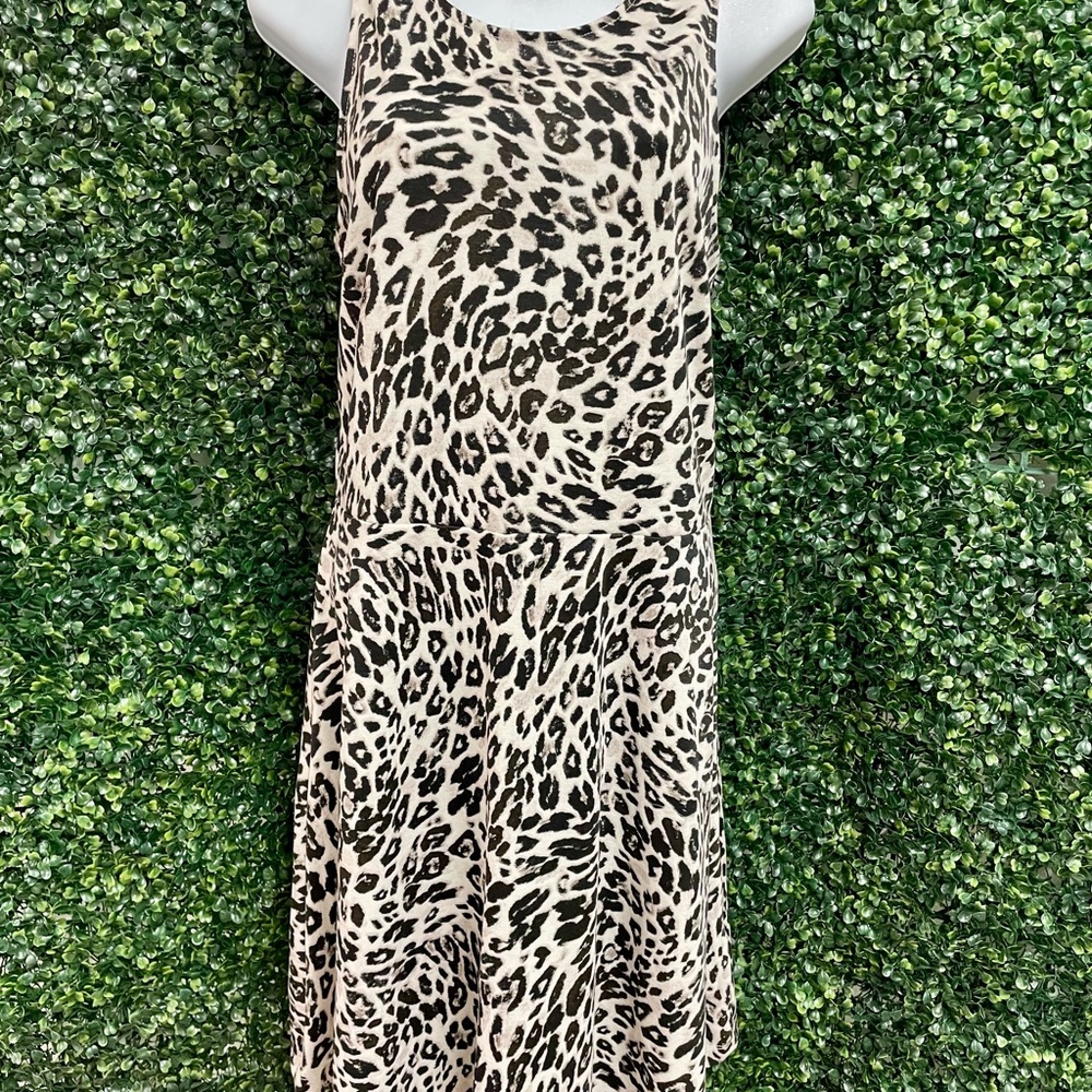 H&M Leopard Print Dress - Black and Cream